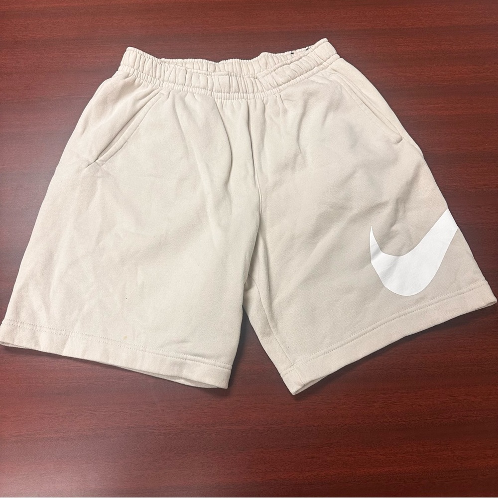 Nike Tan Shorts Fleece Womens Size Small Gym Yoga Running Cotton Blend Athletic